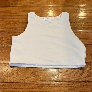 Zara Classic White Sleeveless Top